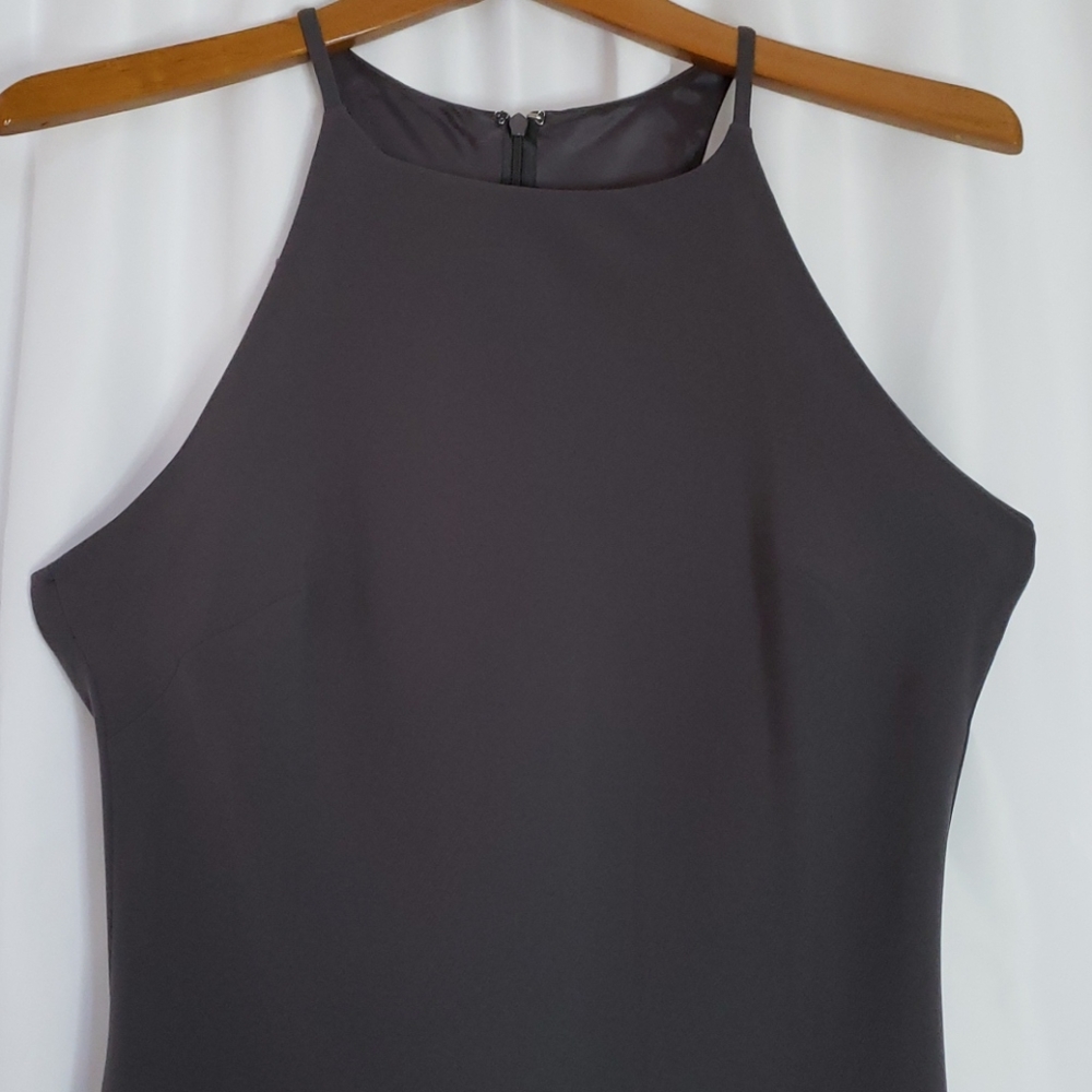 Calvin Klein gray halter formal dress